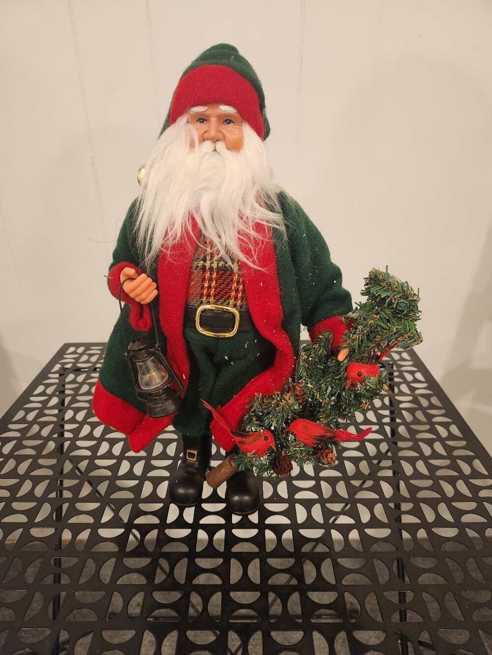 Green and Red Santa Figurine Holiday Décor